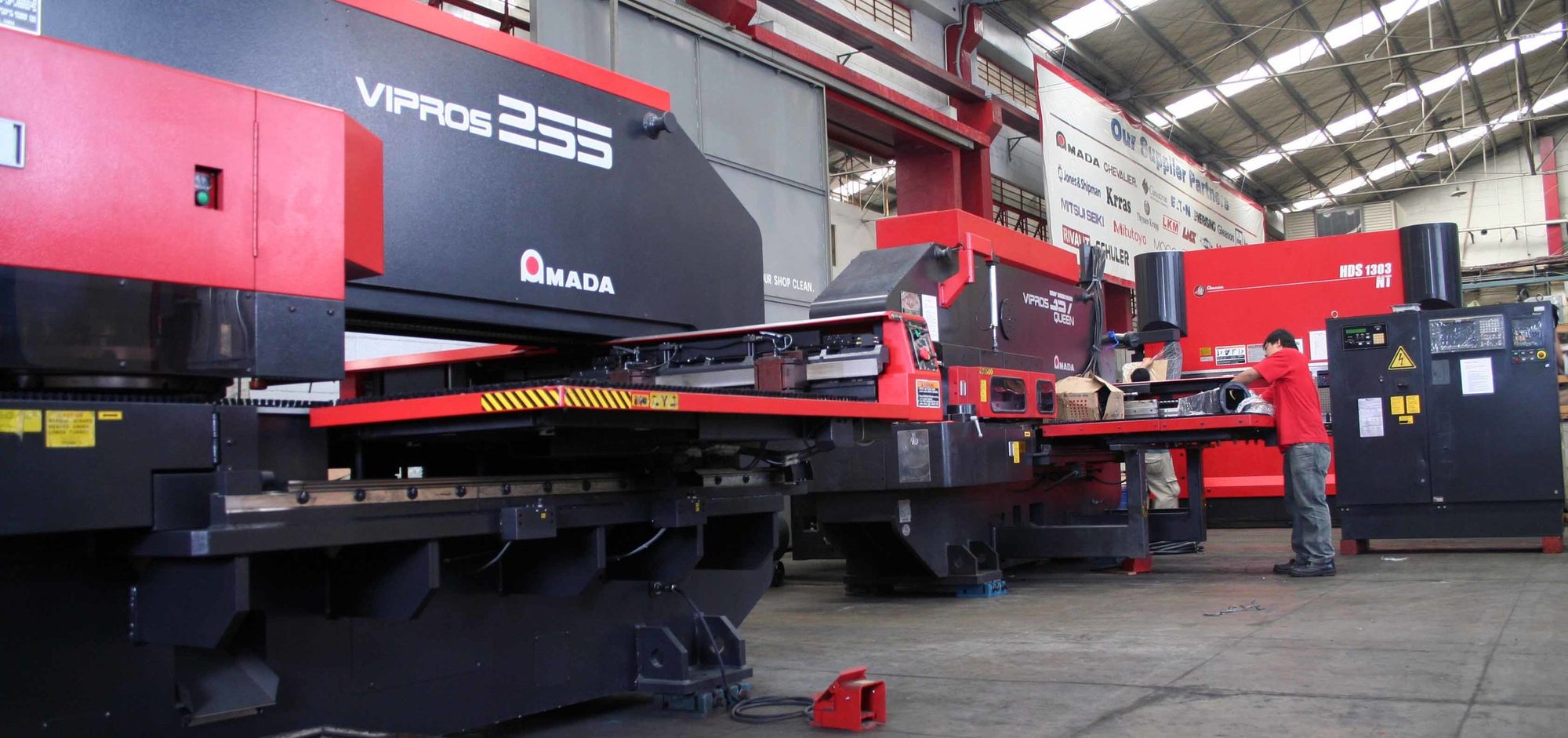 Amada punch presses in the MESCO showroom